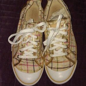 Coach Barrett Plaid Shoes size 10